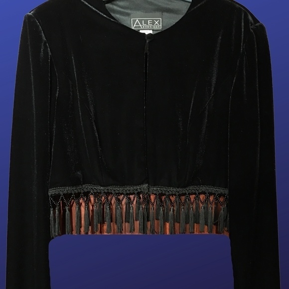 Alex Evenings Jackets & Coats Alex Evenings Black Velvet Evening
